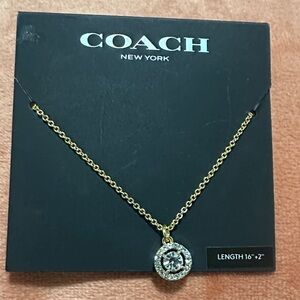 Coach Gold and Silver Pendant Necklace